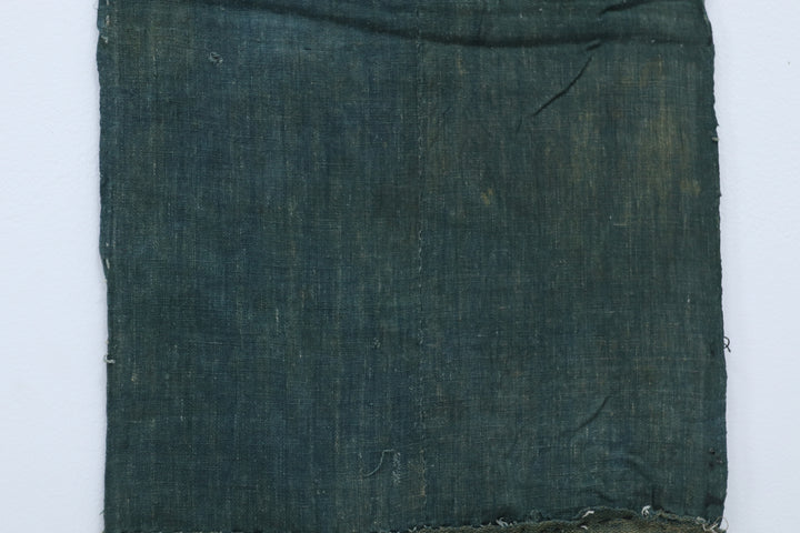 Antique Asian Emerald Blue Thin Fabric