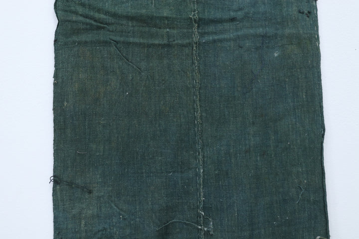Antique Asian Emerald Blue Thin Fabric