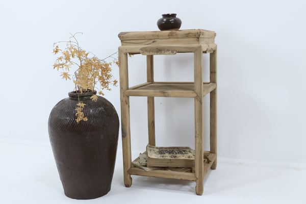 Antique Wooden Asian Side Table