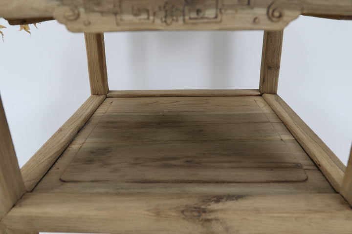 Antique Wooden Asian Side Table