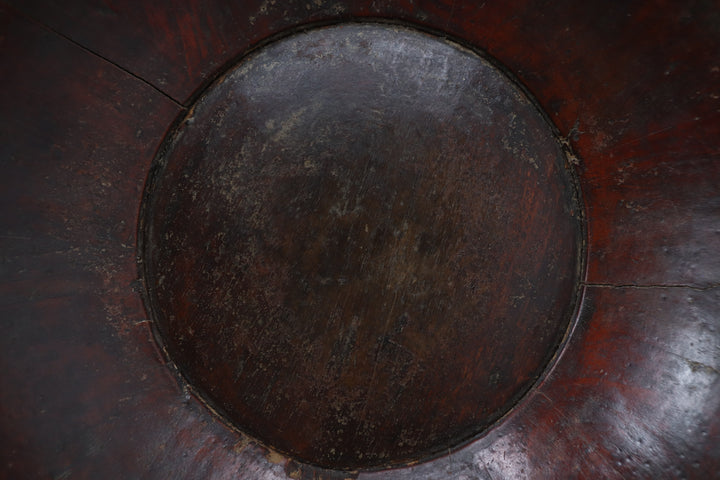 Antique Asian Red Hand-carved Matrimony Basket