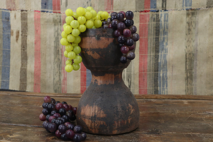 Antique Oriental Handmade Hourglass Pot
