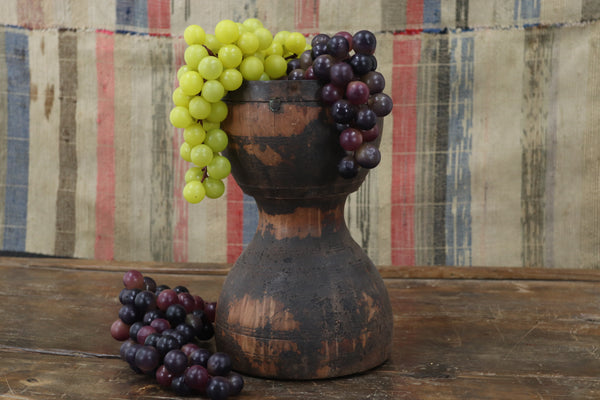 Antique Oriental Handmade Hourglass Pot