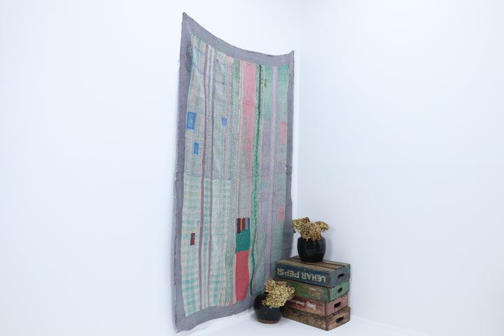 Antique Asian Large Polychromed Blanket