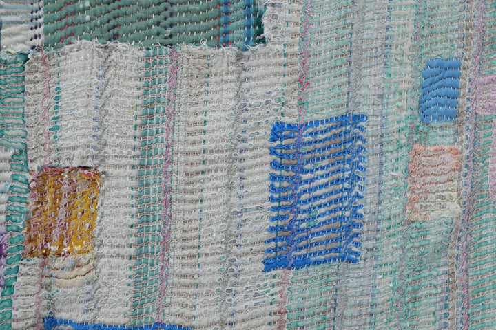 Antique Oriental Polychromed Large Blanket 