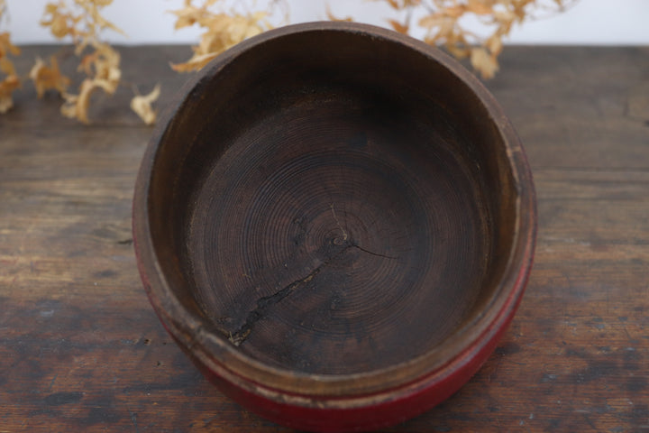 Antique Scarlett Oriental Container