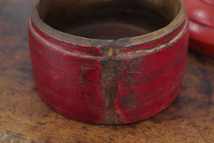 Antique Scarlett Oriental Container