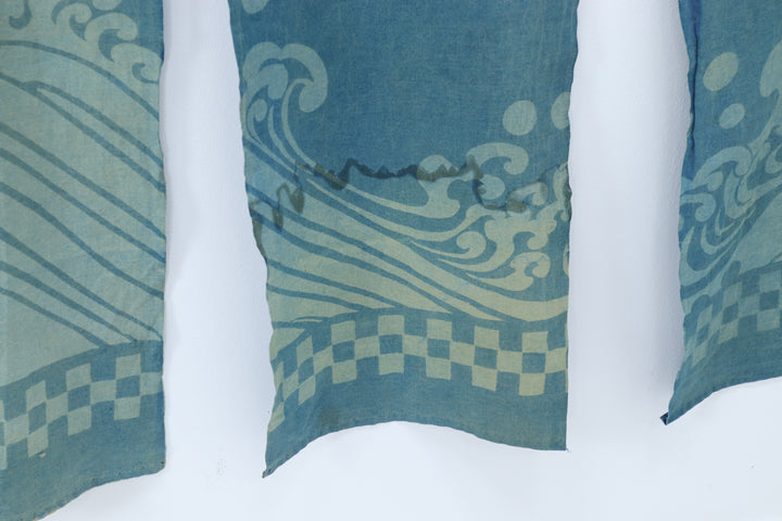 Antique Blue Indigo Asian Fabric