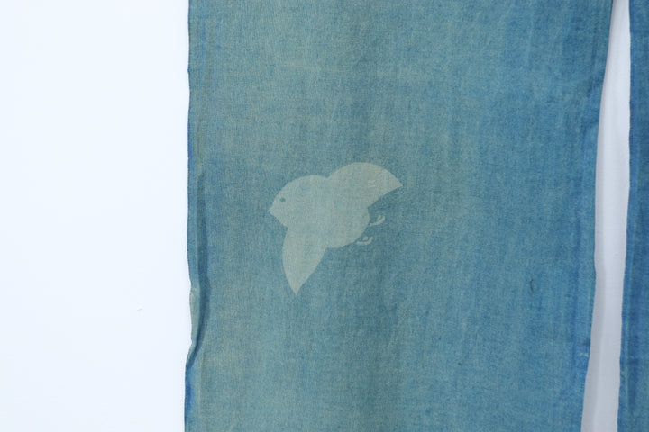 Antique Blue Indigo Asian Fabric