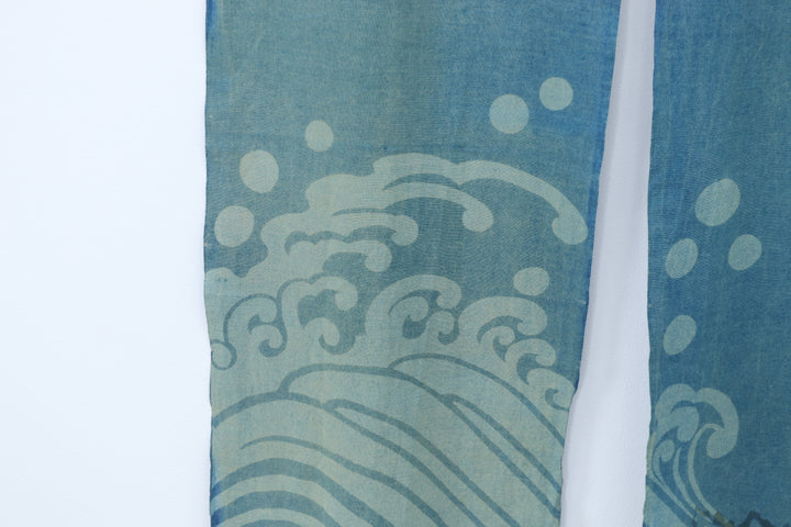 Antique Blue Indigo Asian Fabric