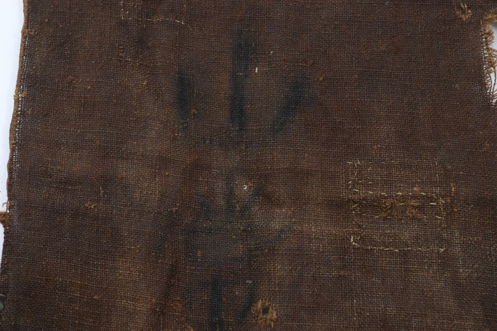 Antique Brown Asian Textile Wall Decor