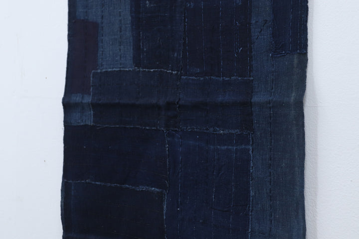 Antique asian Indigo Wall art textile 