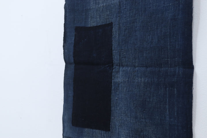 Antique asian Indigo Wall art textile 