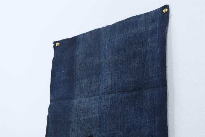 Antique asian Indigo Wall art textile 
