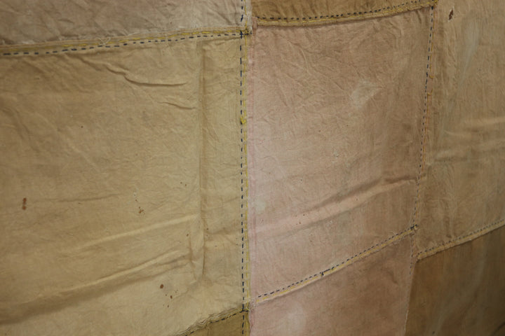 Antique Asian Yellow Wall Decor Textile