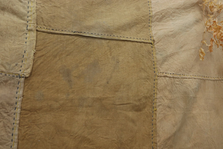 Antique Asian Yellow Wall Decor Textile