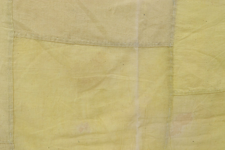 Antique Asian Yellow hand-made Textile Fabric 
