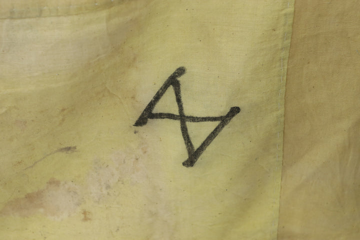 Antique Asian Yellow hand-made Textile Fabric 