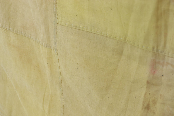 Antique Asian Yellow hand-made Textile Fabric 