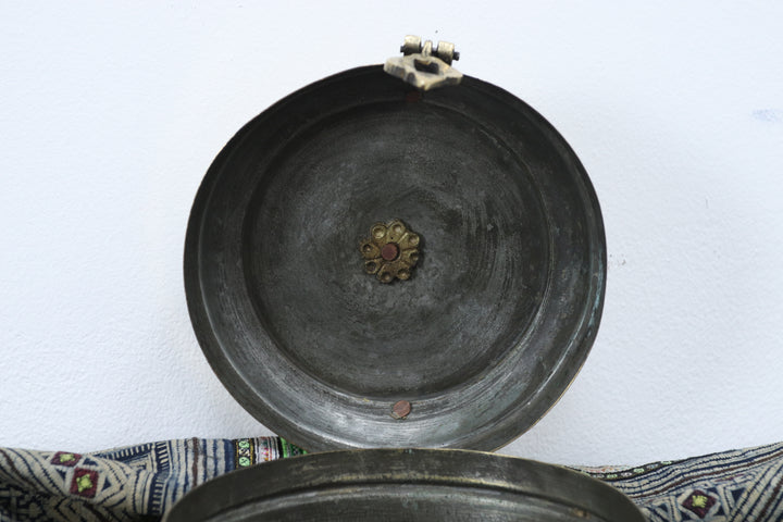 Antique Quaint Asian Metal Tin