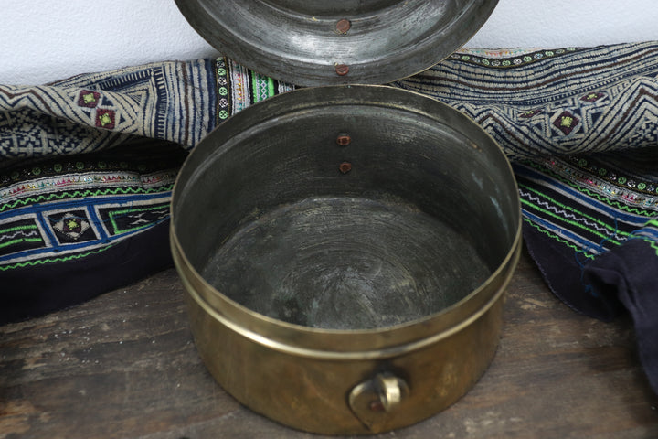 Antique Quaint Asian Metal Tin