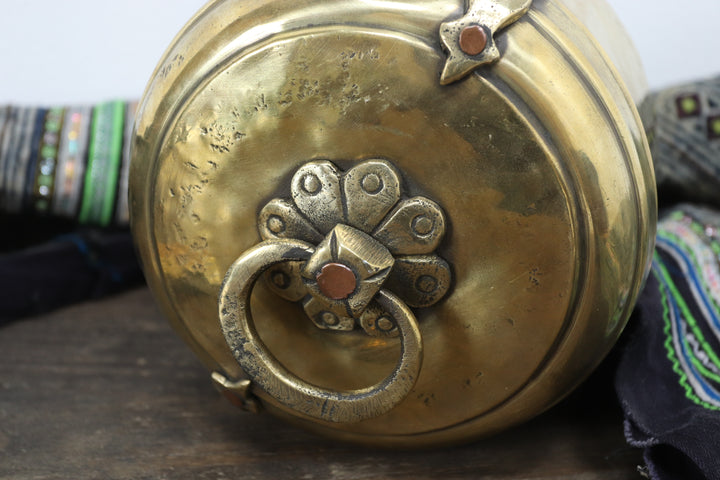 Antique Quaint Asian Metal Tin