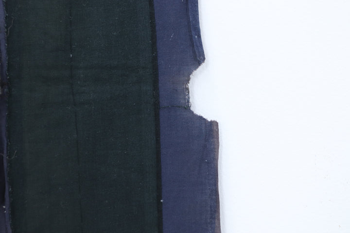 Antique Small Asian Blue Patched Textile