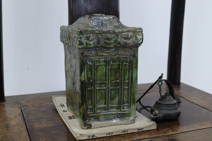 Antique Emerald Ceramic Sedan Chair 