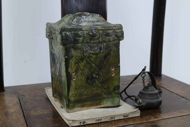 Antique Emerald Ceramic Sedan Chair 