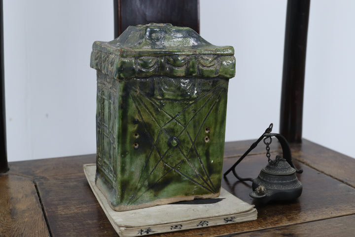 Antique Emerald Ceramic Sedan Chair 