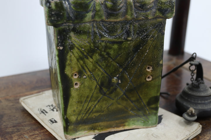 Antique Emerald Ceramic Sedan Chair 