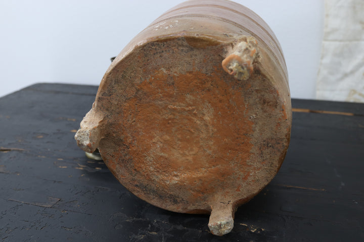 Antique Dark Tripod Ceramic Pot