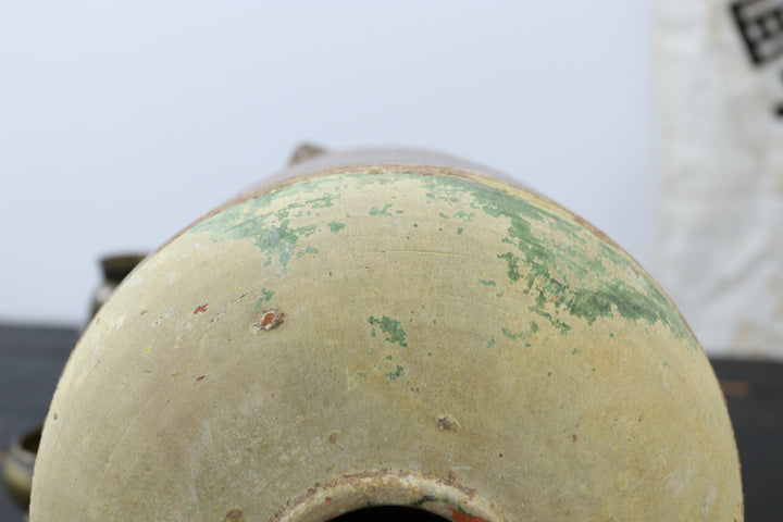 Antique Dark Tripod Ceramic Pot