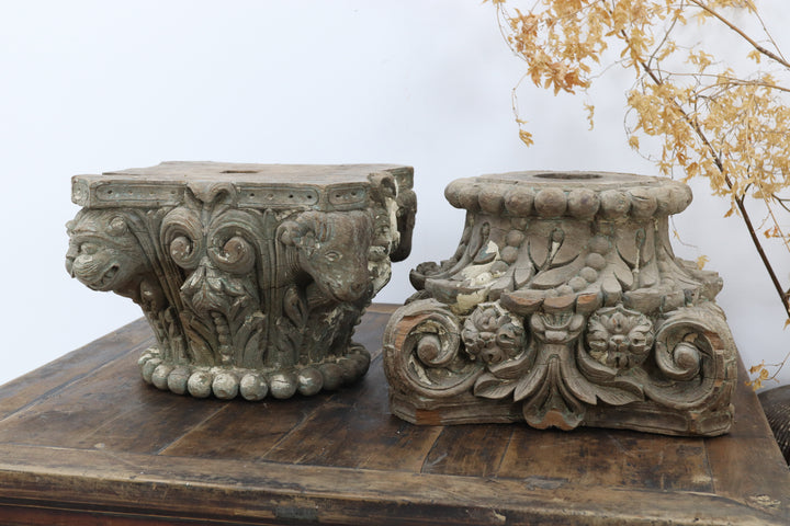 Antique Handmade Wooden Oriental Decoration