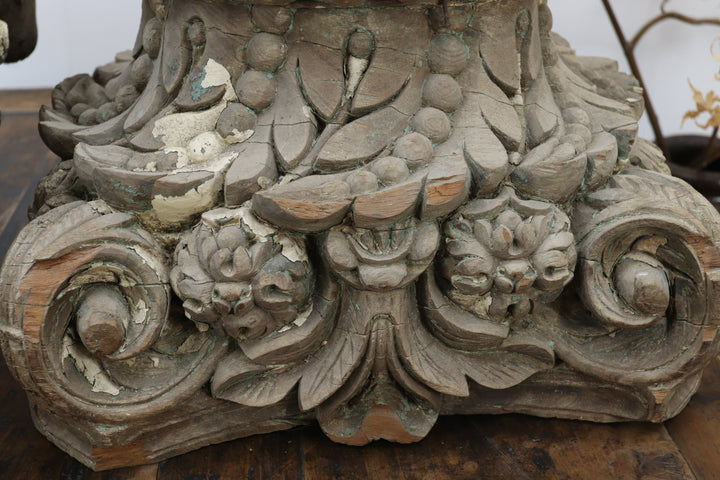 Antique Handmade Wooden Oriental Decoration