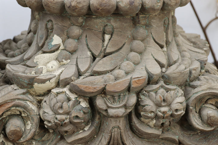Antique Handmade Wooden Oriental Decoration