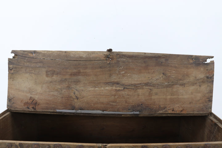 Vintage Wooden Trunk With Metal Revit's