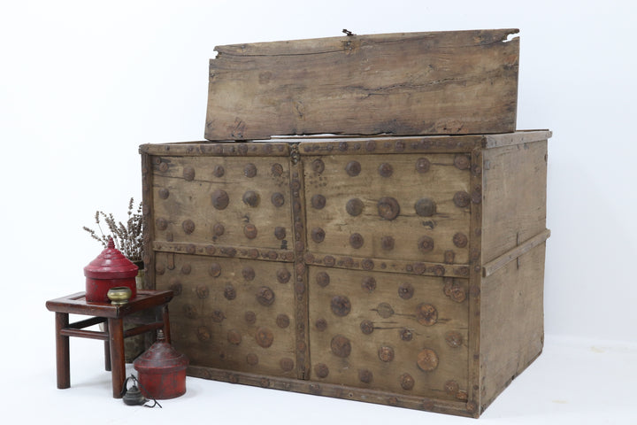 Vintage Wooden Trunk With Metal Revit's