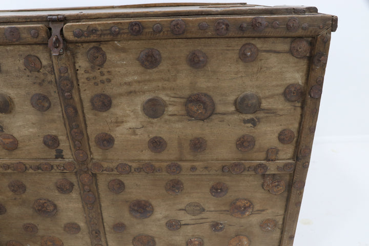 Vintage Wooden Trunk With Metal Revit's