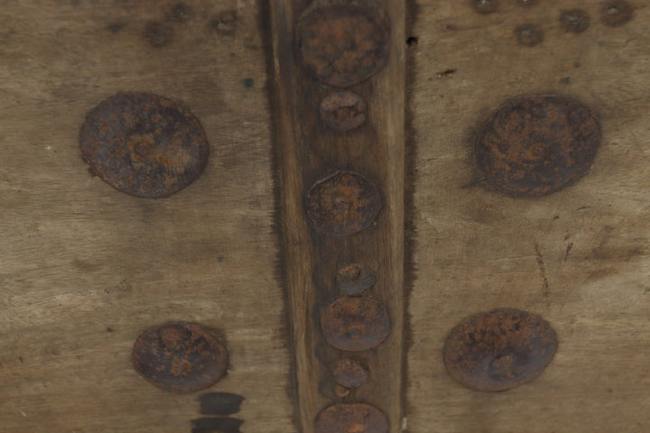 Vintage Wooden Trunk With Metal Revit's
