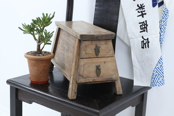 Antique Asian Wooden Small Stool
