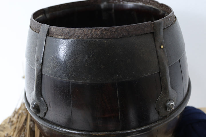 Antique Wooden Asian Pot