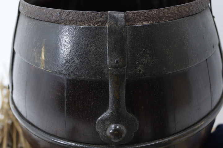 Antique Wooden Asian Pot