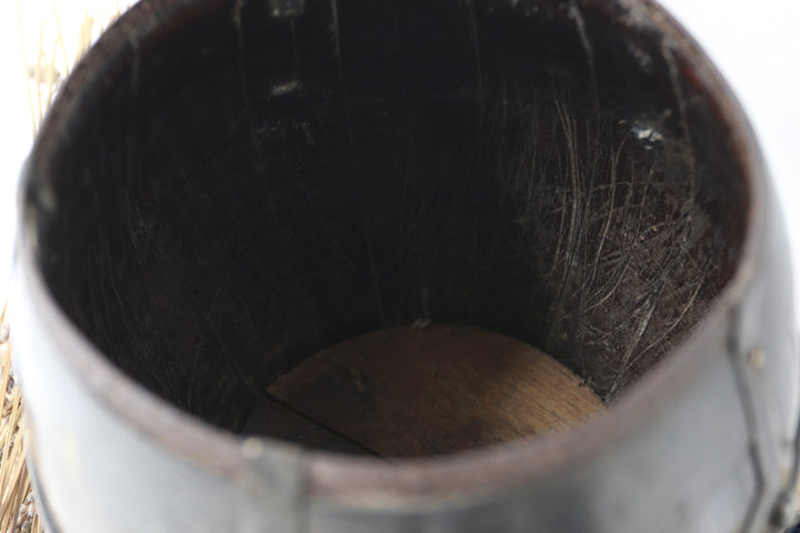 Antique Wooden Asian Pot
