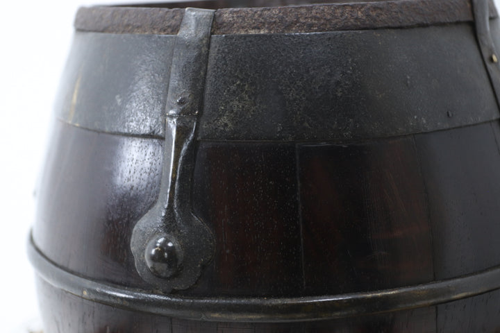Antique Wooden Asian Pot