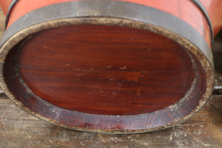 Antique Maroon Asian Container