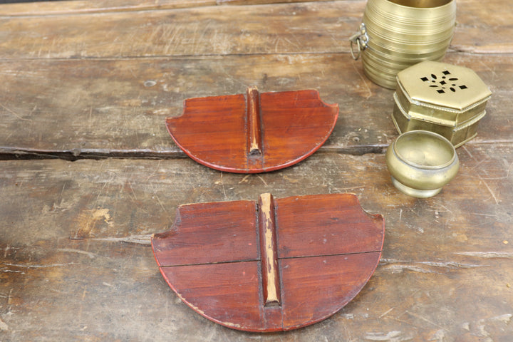 Antique Maroon Asian Container