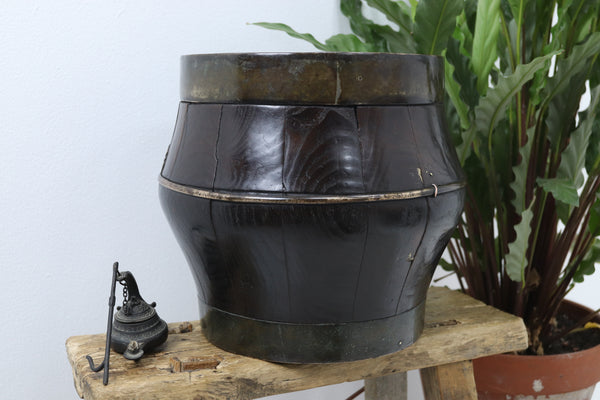 Antique Asian Wooden Pot