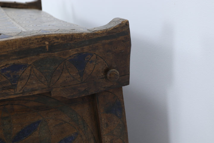 Antique Hungarian Romanian Wooden Trunk