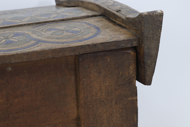 Antique Hungarian Romanian Wooden Trunk